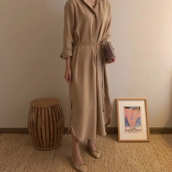 Pink Midi Shirt Dress - Picture 5 of 5